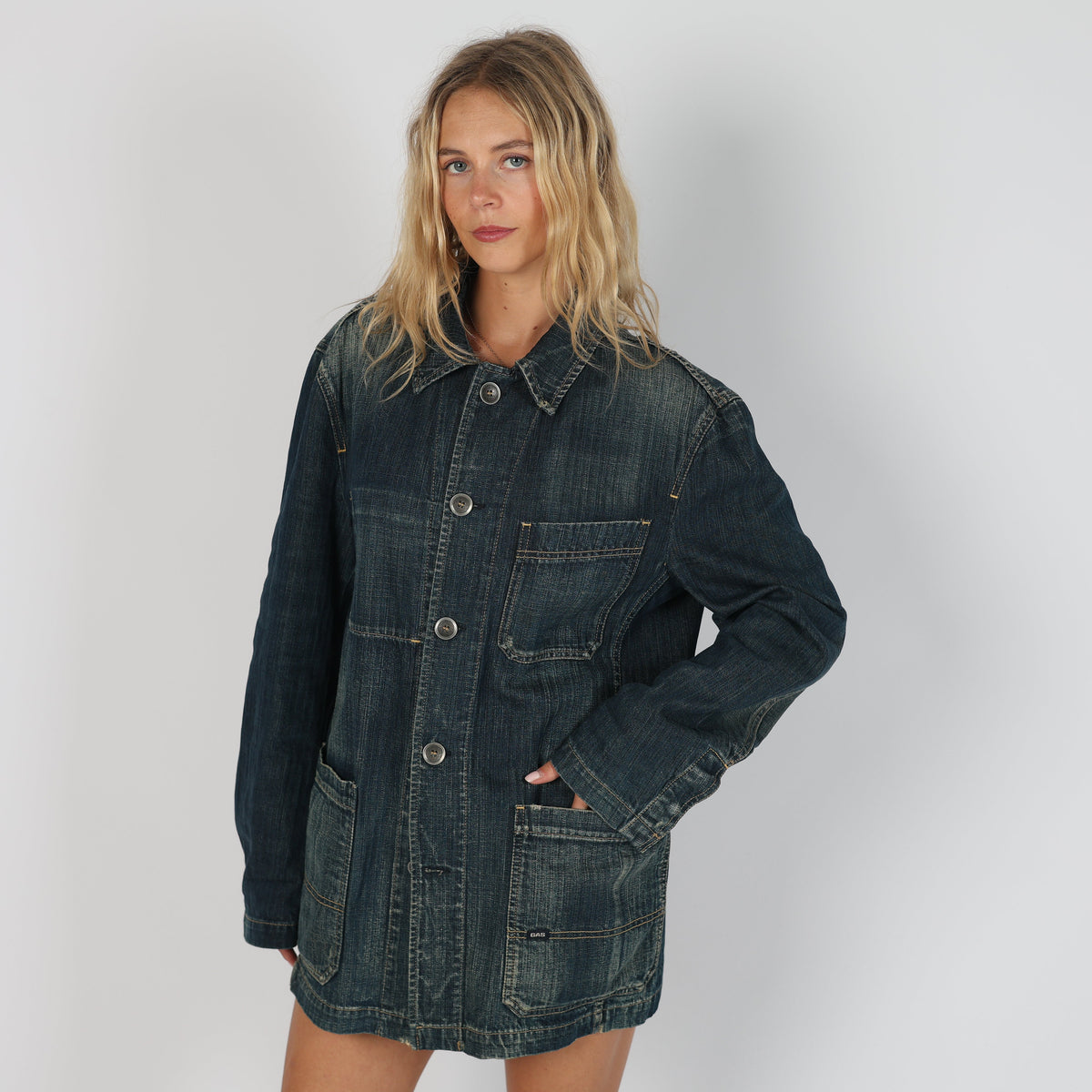 Blue Y2K GAS Denim Jacket (L)
