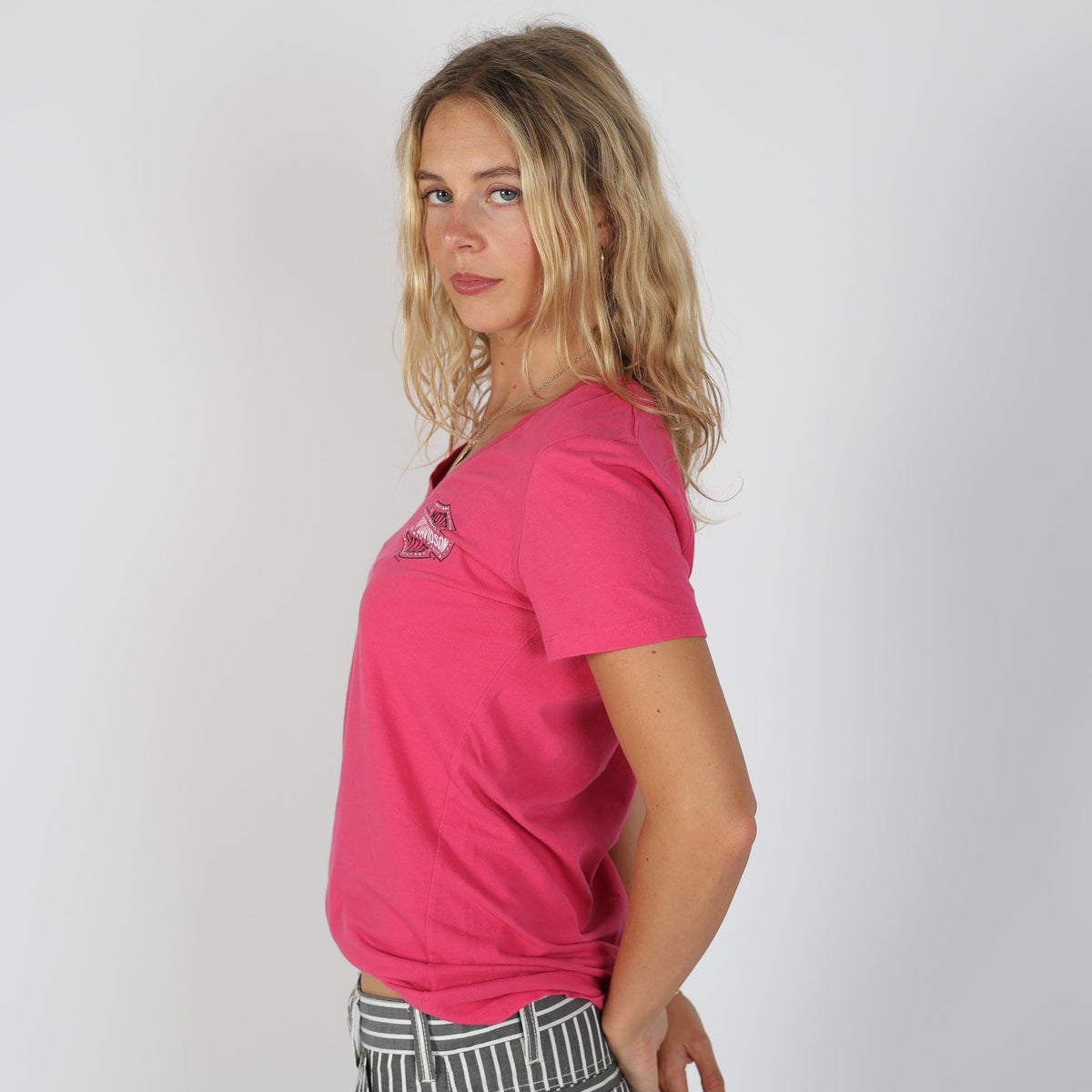 Pink Y2K Harley Davidson T-shirt (L)