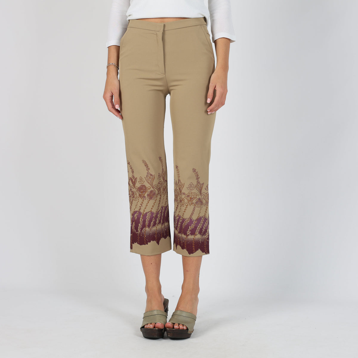 Tan Y2K Zoe Woven Trousers (XS)