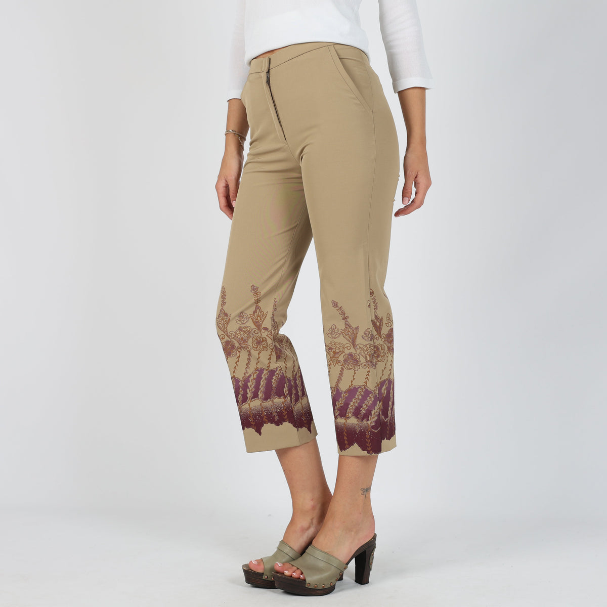 Tan Y2K Zoe Woven Trousers (XS)