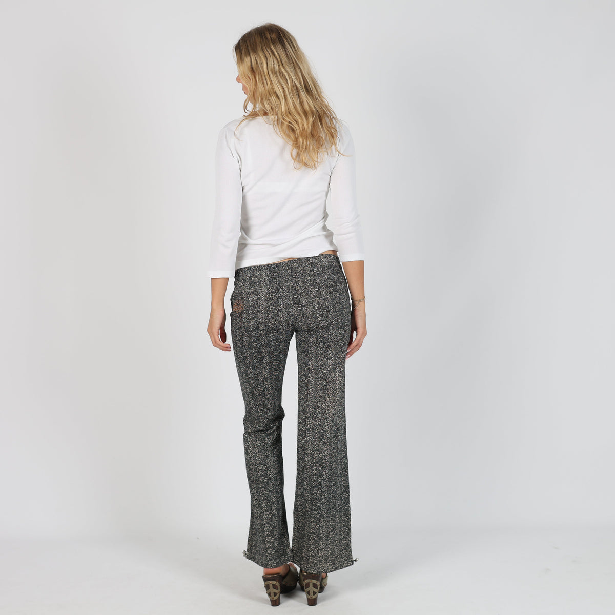 Black Y2K Made in Italy Woven Trousers (XS)
