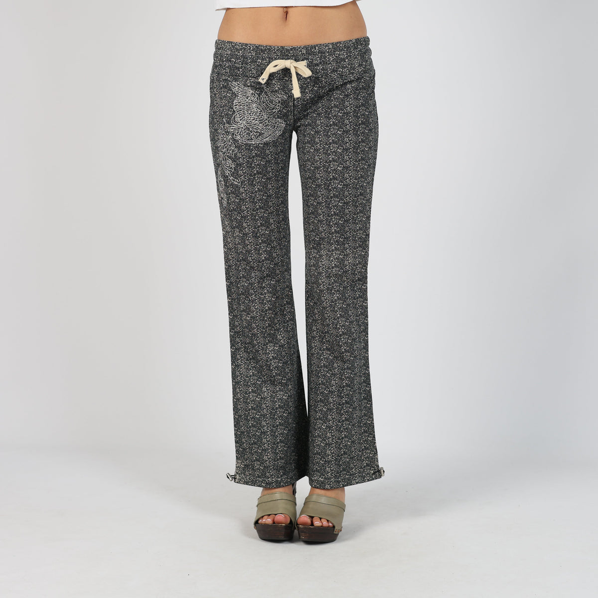 Black Y2K Made in Italy Woven Trousers (XS)