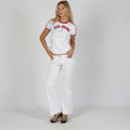White Y2K Trussardi Straight Jeans (XS)