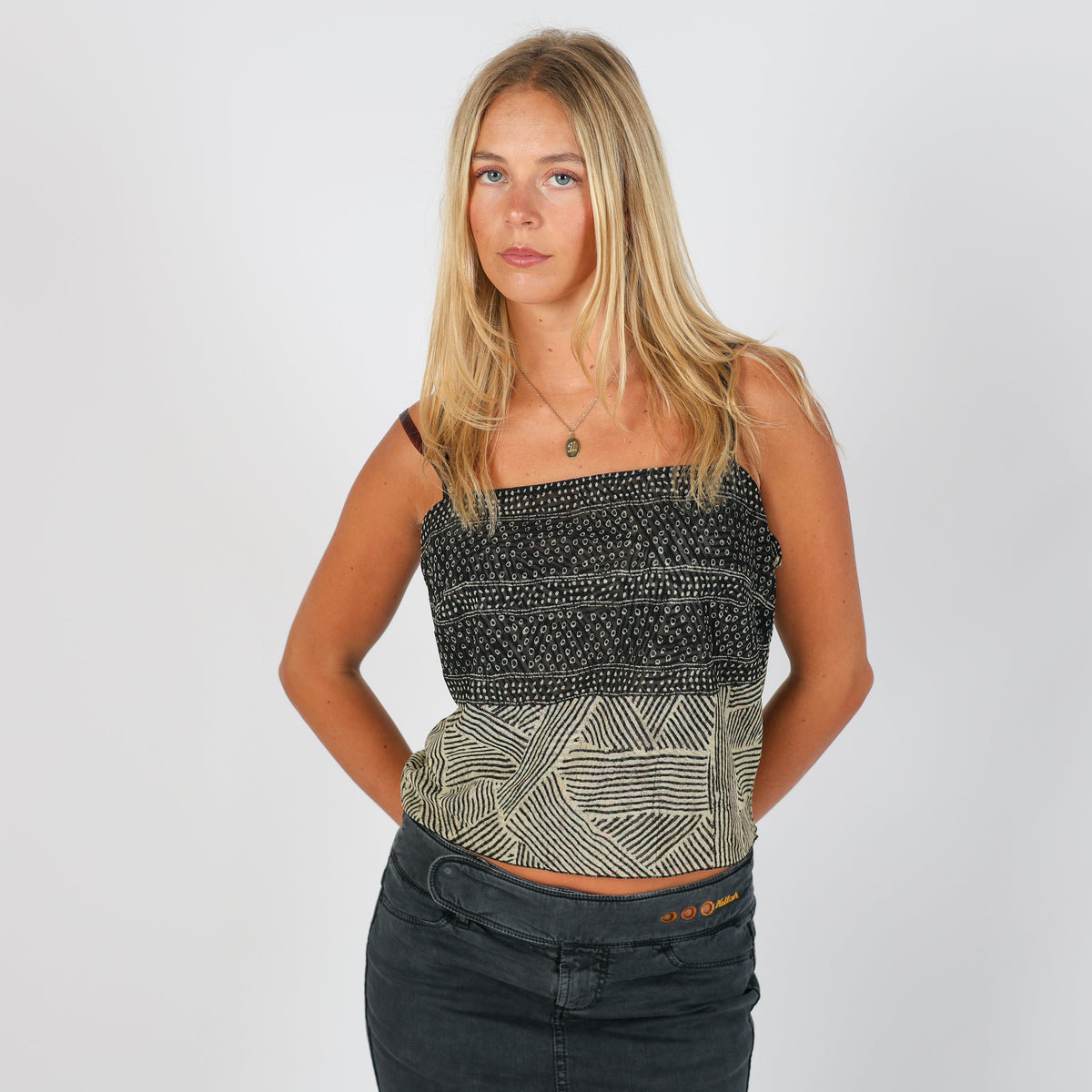 Beige Y2K Made in Italy Cami (L)