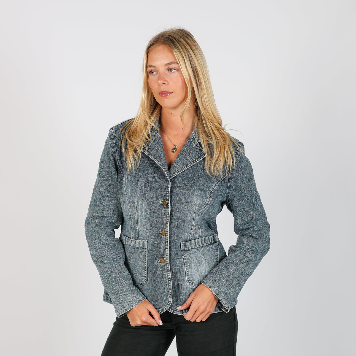 Light Blue Y2K One couch Denim Jacket (L)
