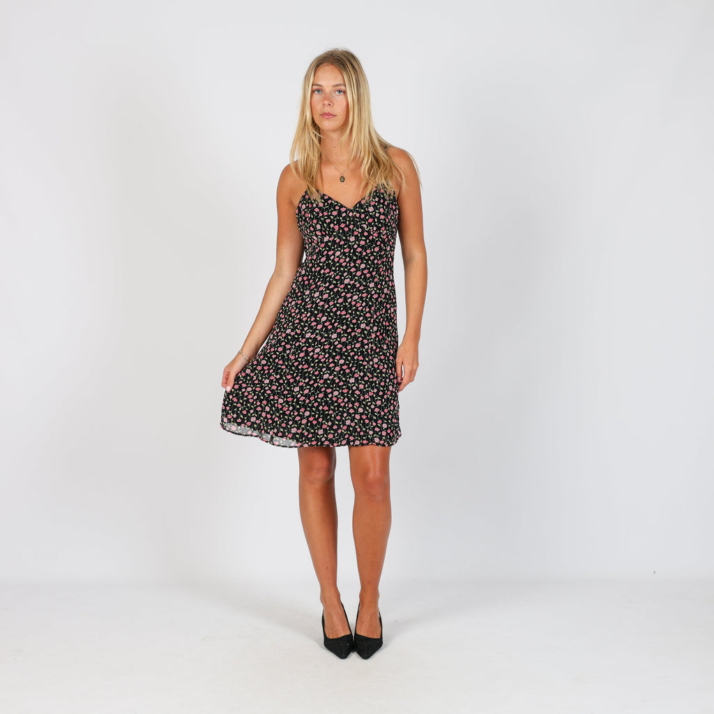 Black Y2K Max&Co. Woven Midi Dress (S)
