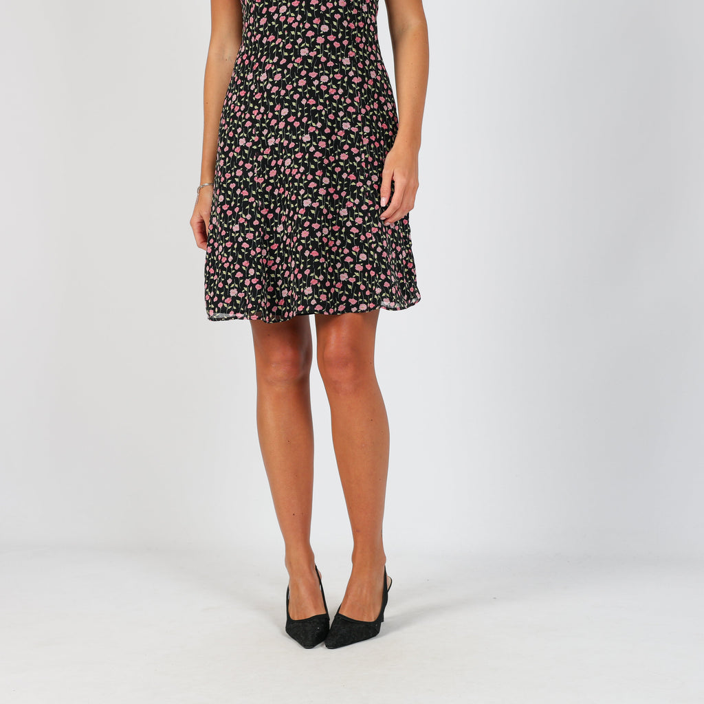 Black Y2K Max&Co. Woven Midi Dress (S)