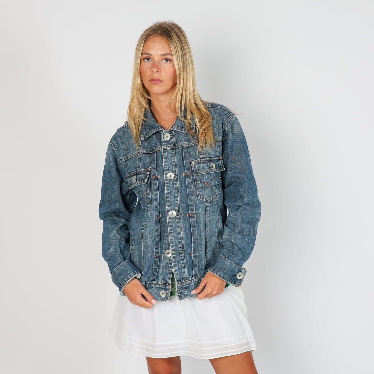 Blue Y2K Urban Jeans Denim Jacket (L)