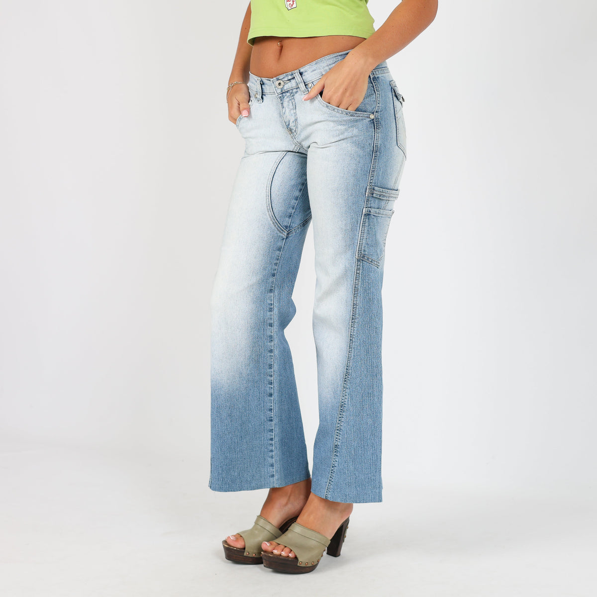 Light Blue Y2K Miss Luisa Flare Jeans (XS)