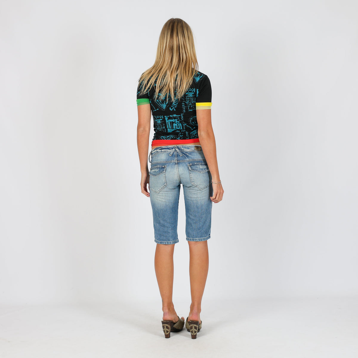 Blue Y2K Kocca 3/4 Jeans (XS)