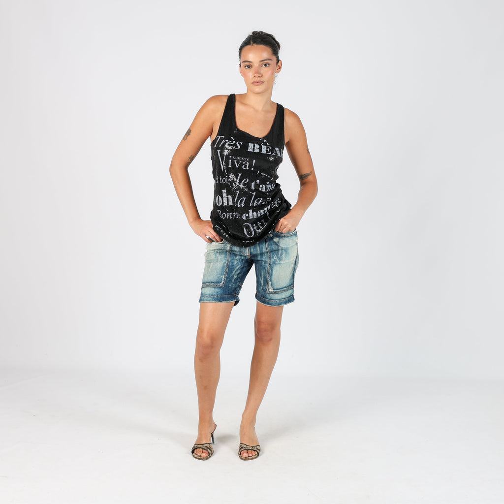 Light Blue Y2K Sexy Woman Denim Shorts (S)