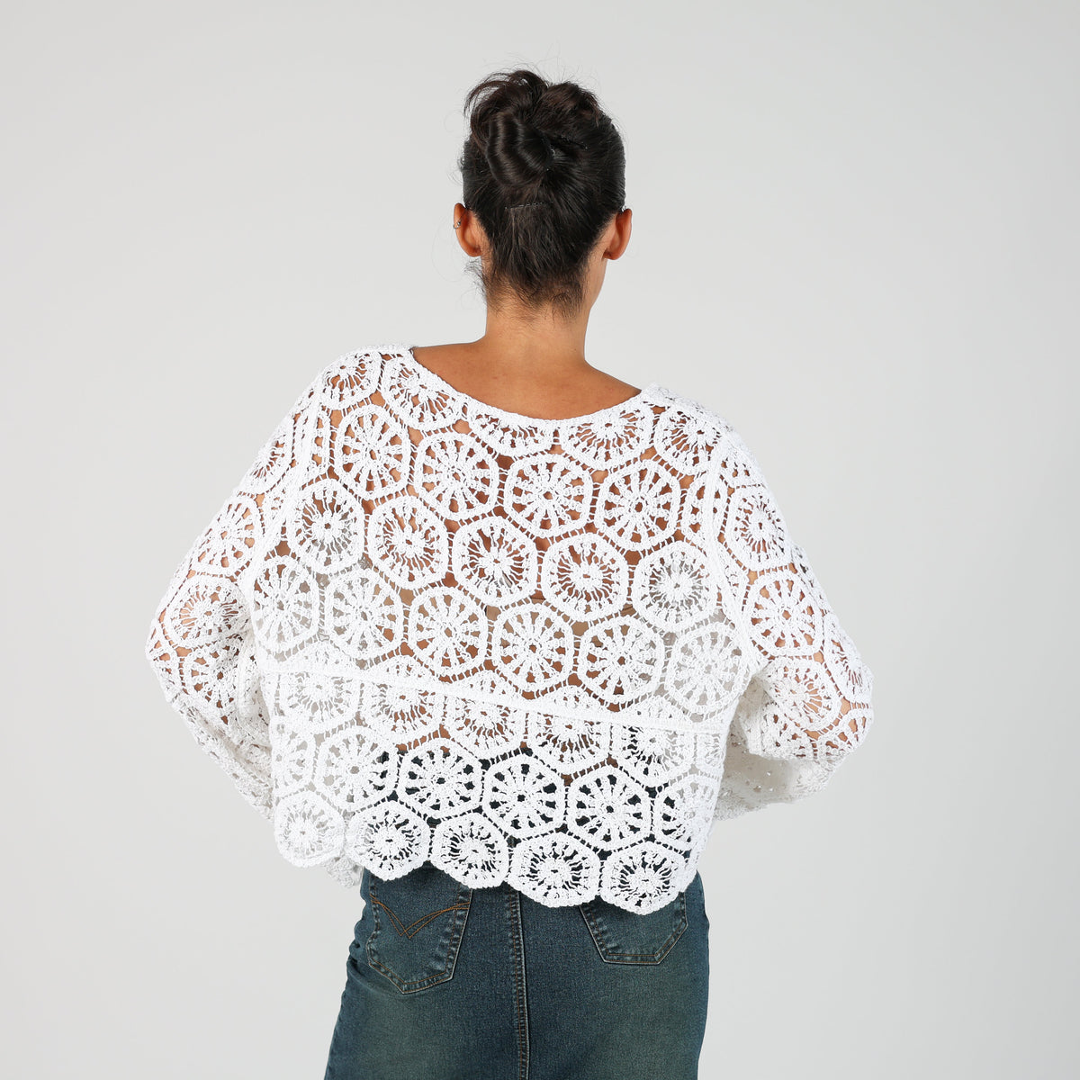 White Y2K Cardigan (M)