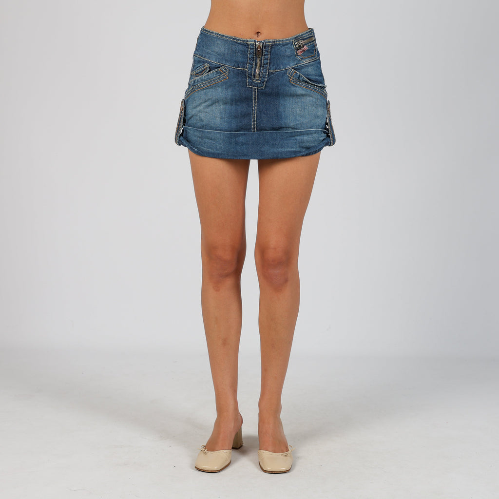 Blue 90s Max&Co. Denim Mini Skirt (XS)