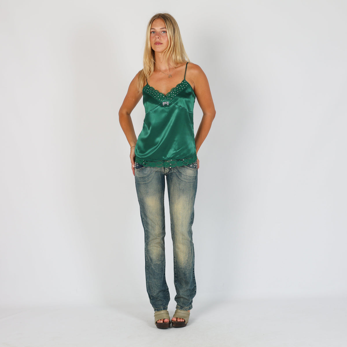 Blue Y2K D. Belfort Straight Jeans (S)