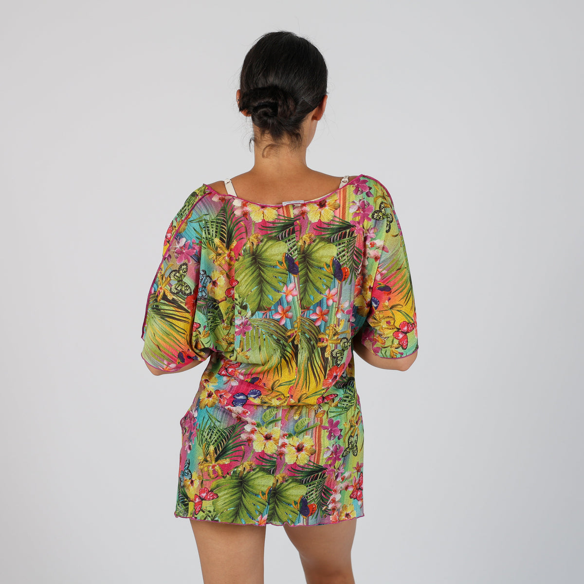 Multicoloured Y2K Stefania Canavest Mesh Top semi-sheer (L)