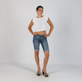 Blue Y2K Foglia Doro Denim Shorts (XS)