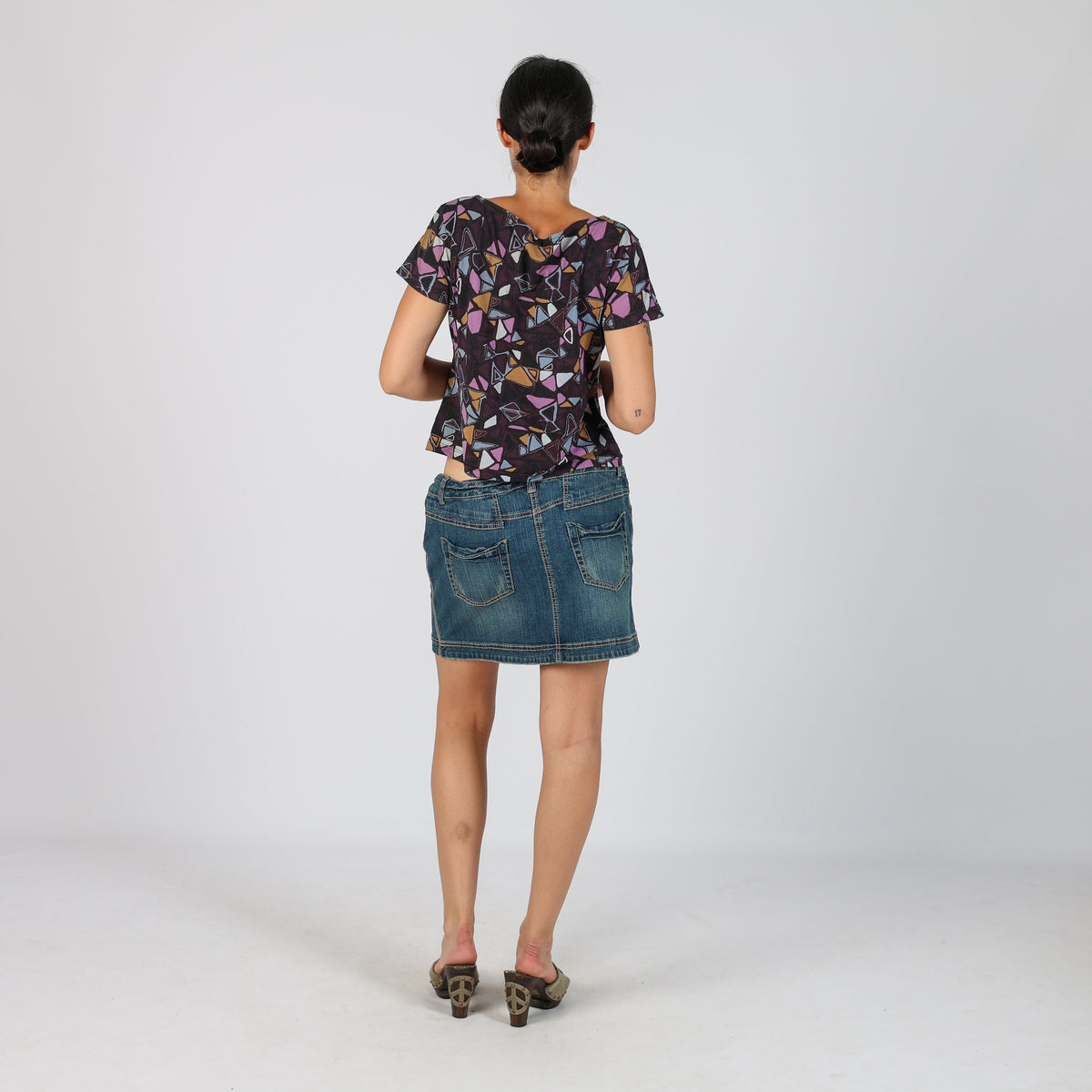 Blue Y2K Denim Mini Skirt (L)