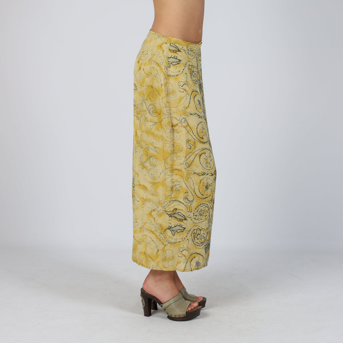 Yellow Y2K Dream Wrap Skirt (L)