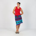Purple Y2K Woven Midi Skirt (L)