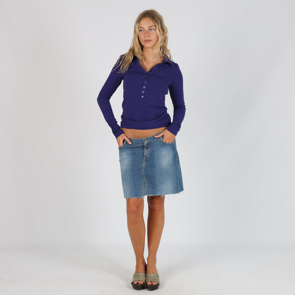 Blue Y2K Max&Co. Denim Mini Skirt (L)