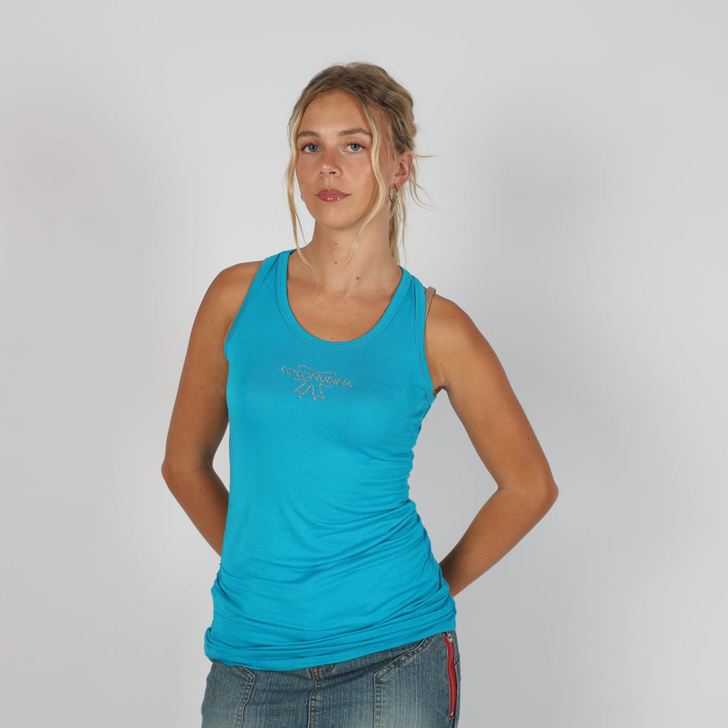Light Blue Y2K Coconudina Woven Vest (XS)