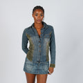 Blue Y2K IDPDT Denim Jacket (M)