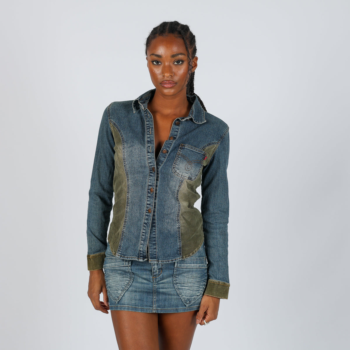 Blue Y2K IDPDT Denim Jacket (M)