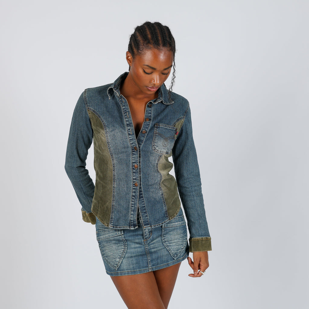 Blue Y2K IDPDT Denim Jacket (M)