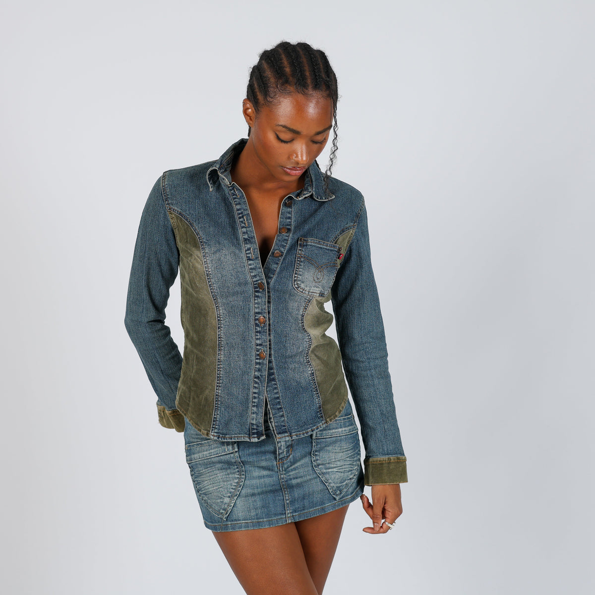 Blue Y2K IDPDT Denim Jacket (M)
