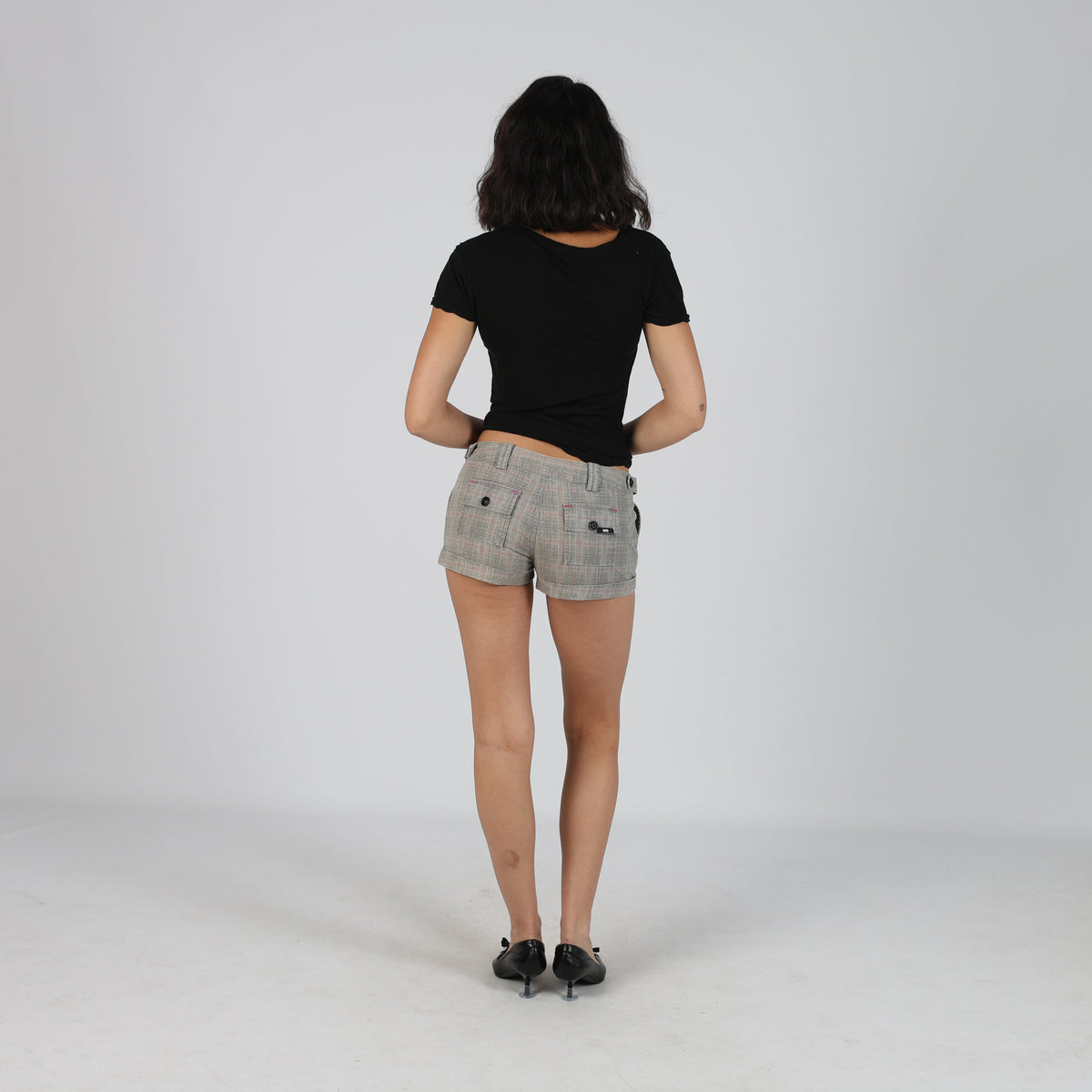 Grey Y2K Vans Woven Shorts (S)