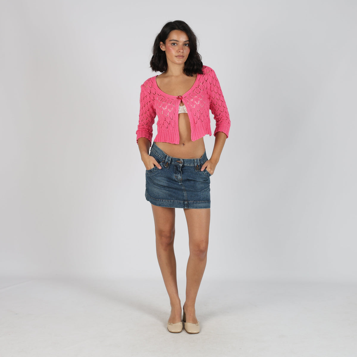 Pink Y2K Cardigan (S)
