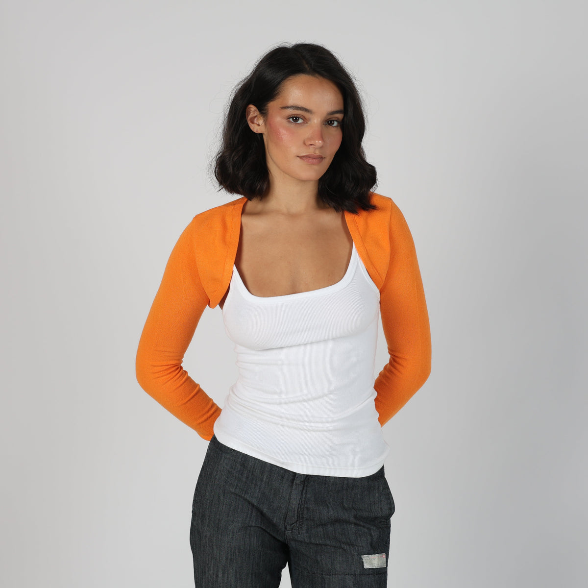 Orange Y2K Cardigan (S)