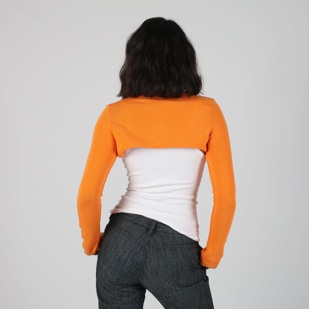 Orange Y2K Cardigan (S)