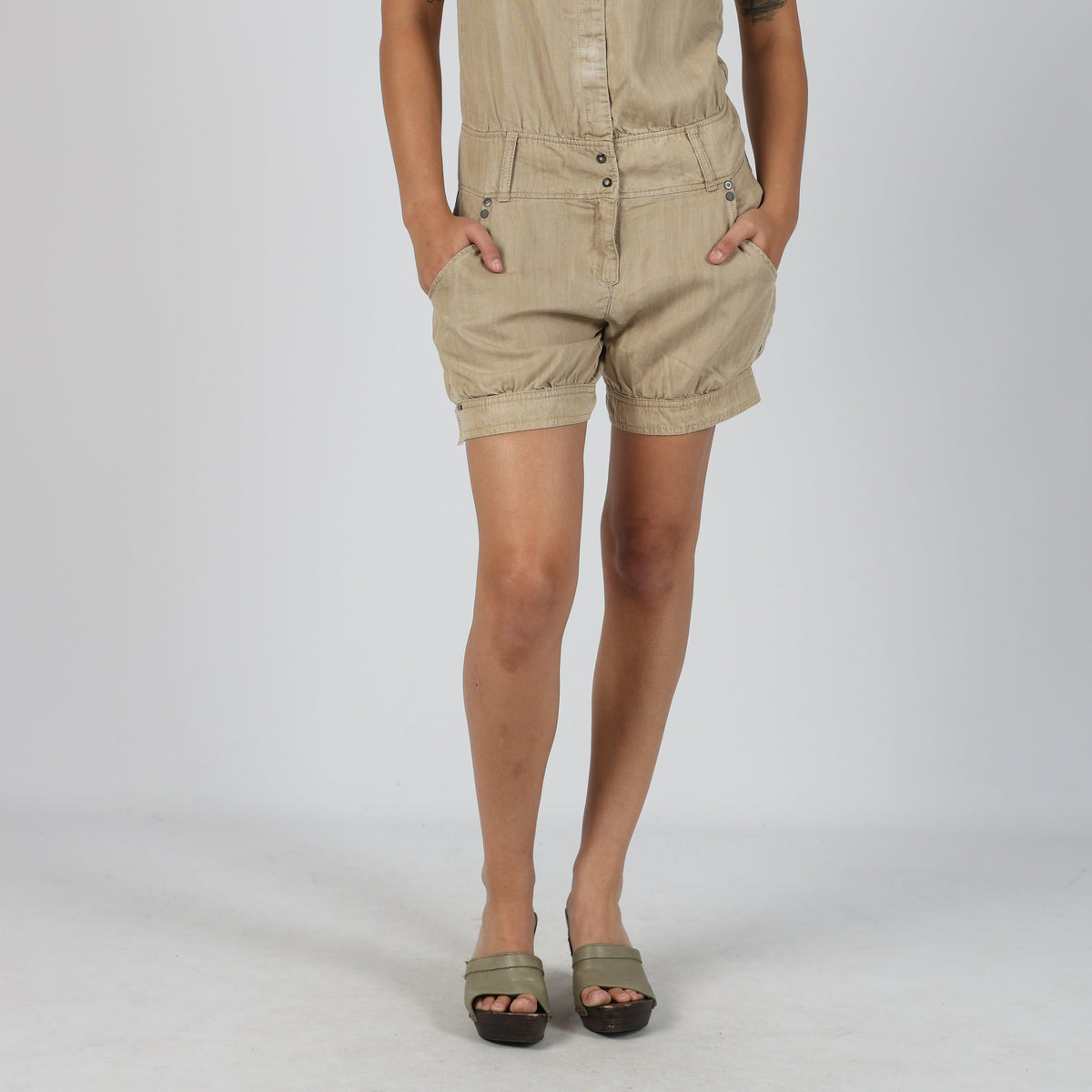 Beige Y2K Sisley Jumpsuit (S)