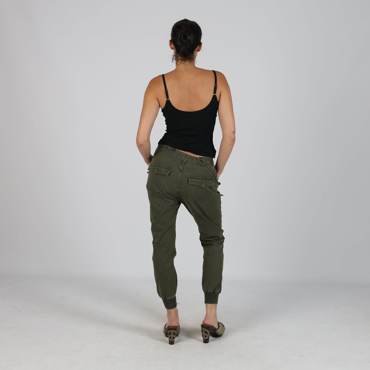 Khaki Green Y2K Replay Woven Trousers (S)