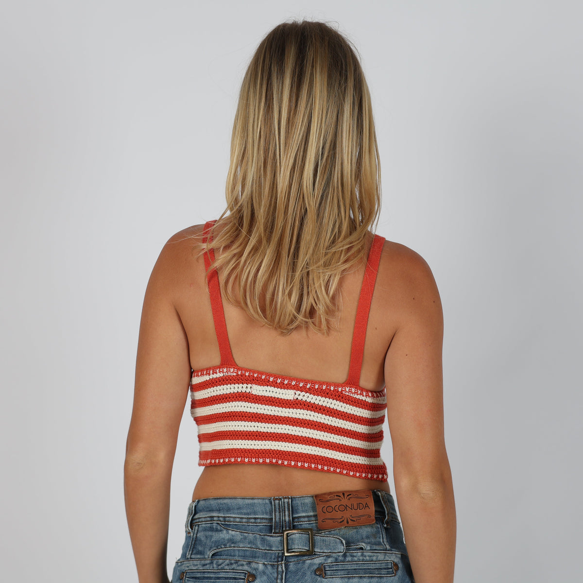 Orange Y2K Stradivarius Knitted Top (S)