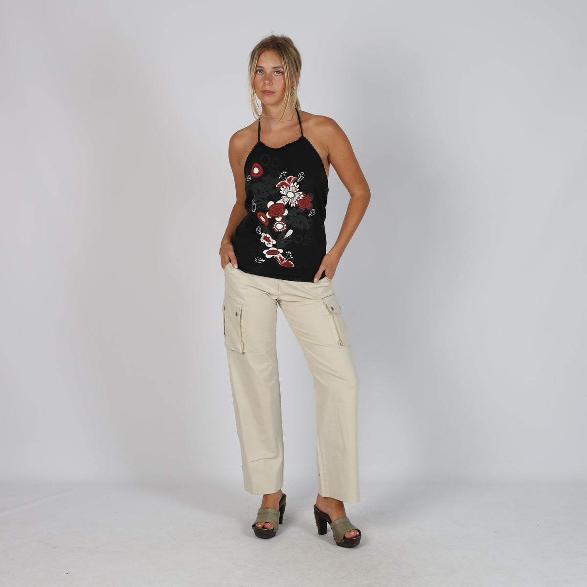 Beige Y2K Eleonora Amadei Woven Trousers (S)