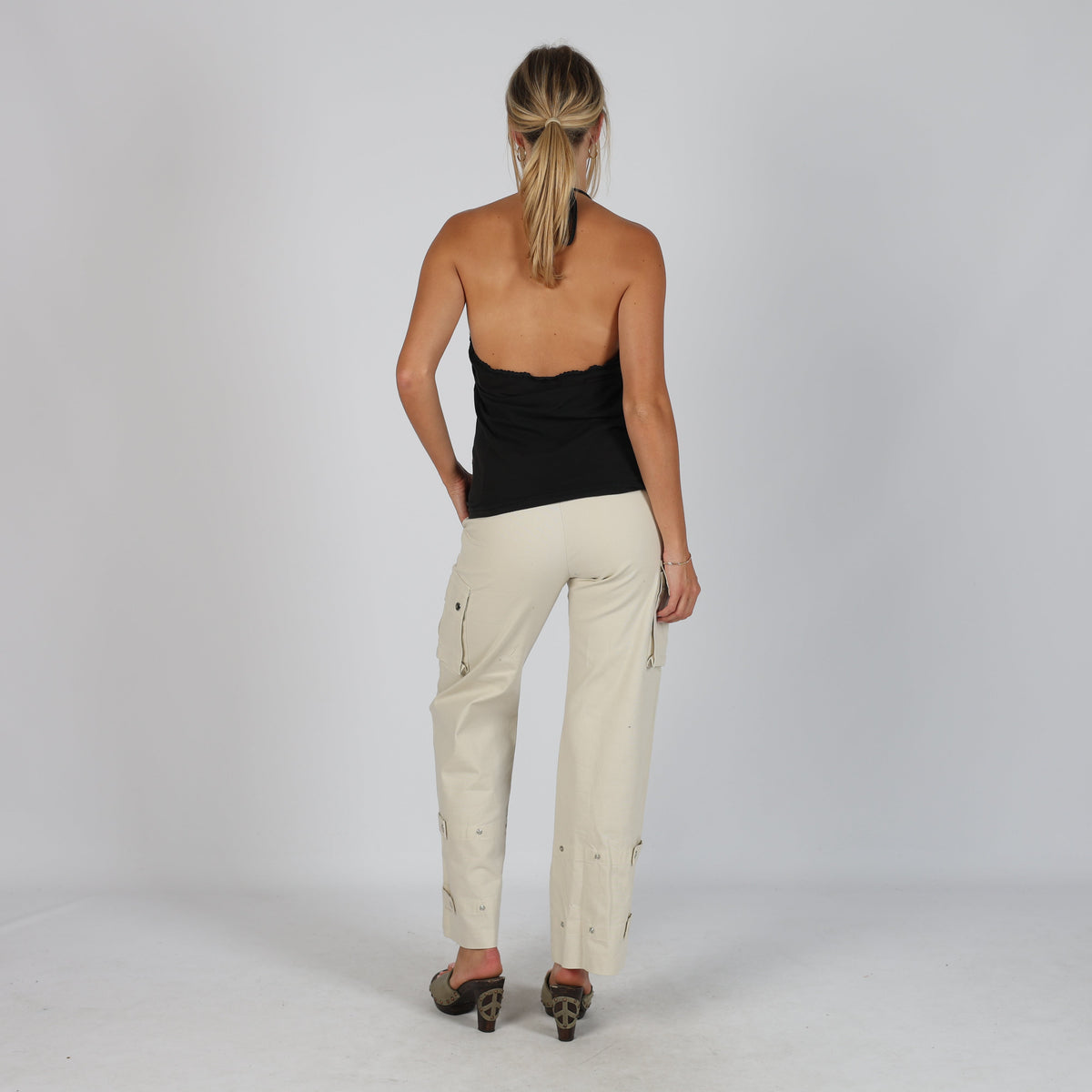 Beige Y2K Eleonora Amadei Woven Trousers (S)