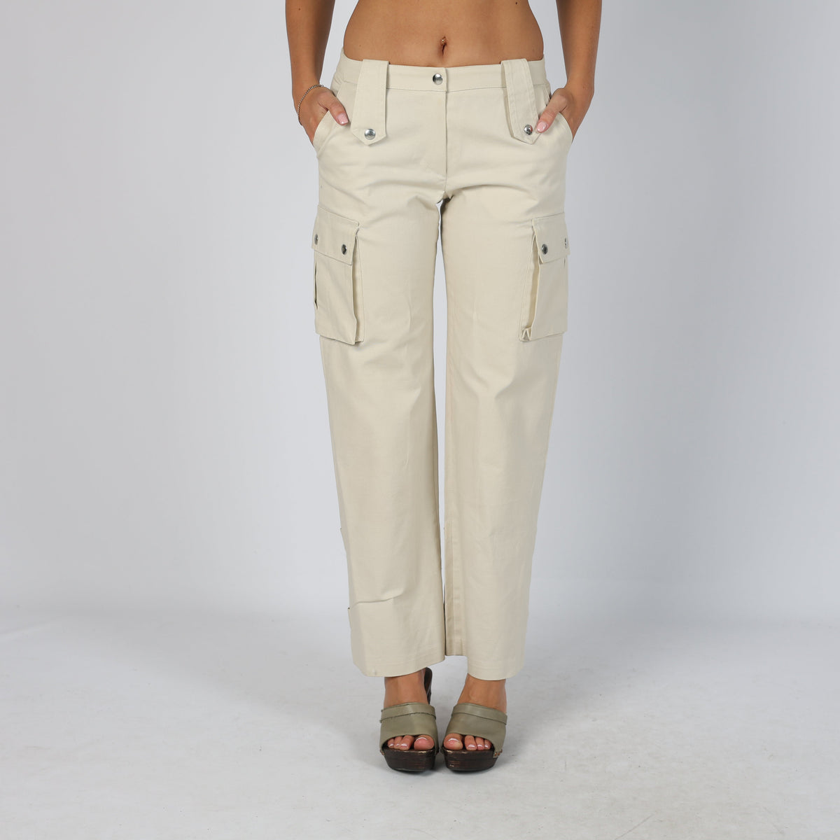 Beige Y2K Eleonora Amadei Woven Trousers (S)