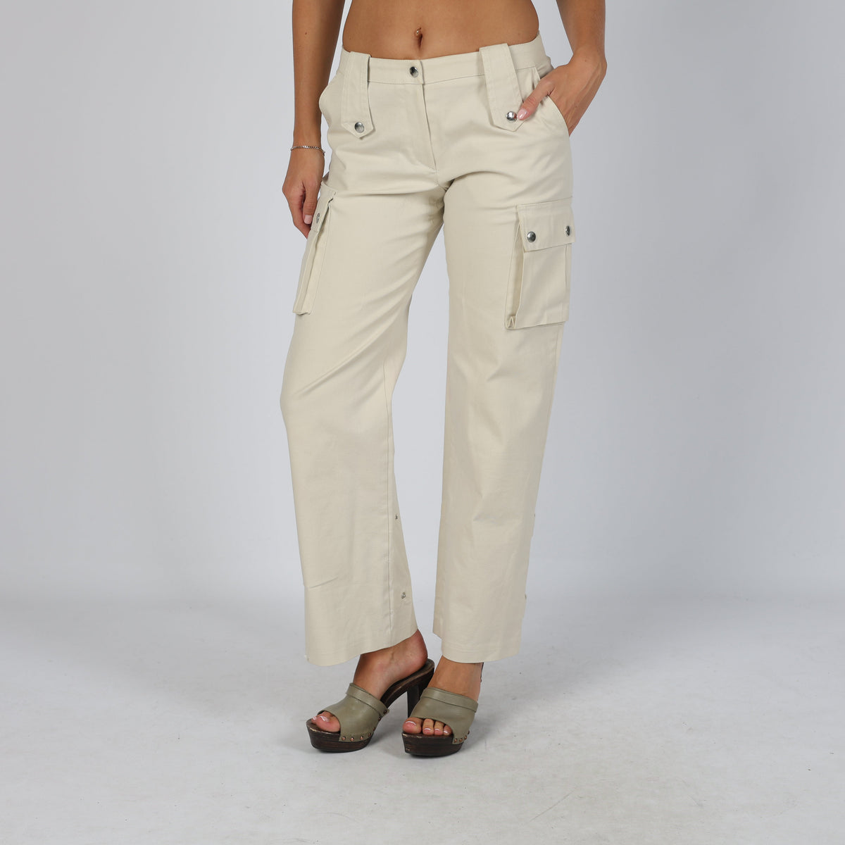 Beige Y2K Eleonora Amadei Woven Trousers (S)
