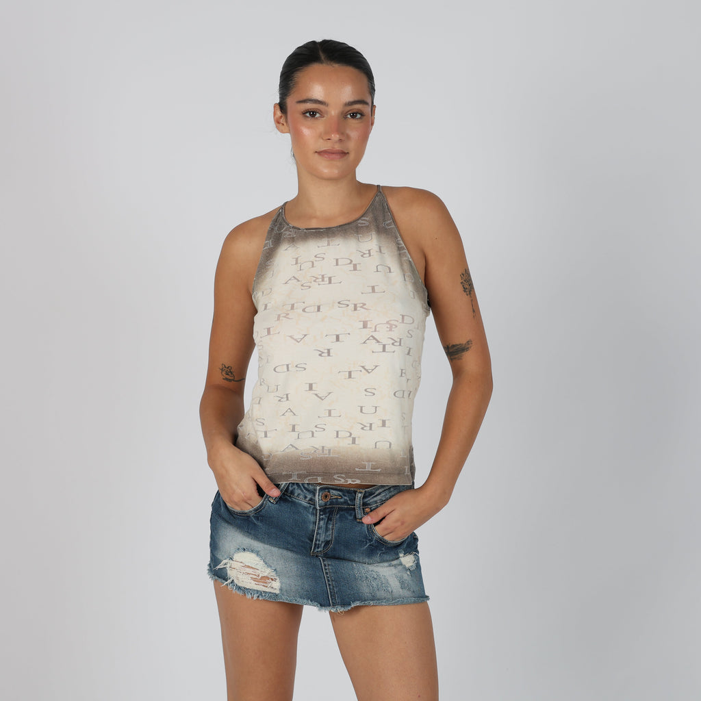 Cream Y2K Trussardi Woven Vest (S)