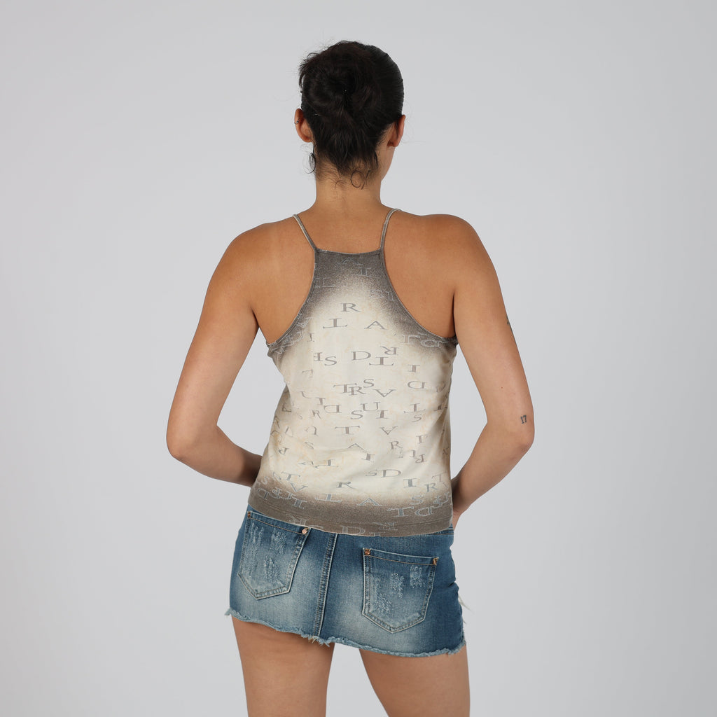 Cream Y2K Trussardi Woven Vest (S)