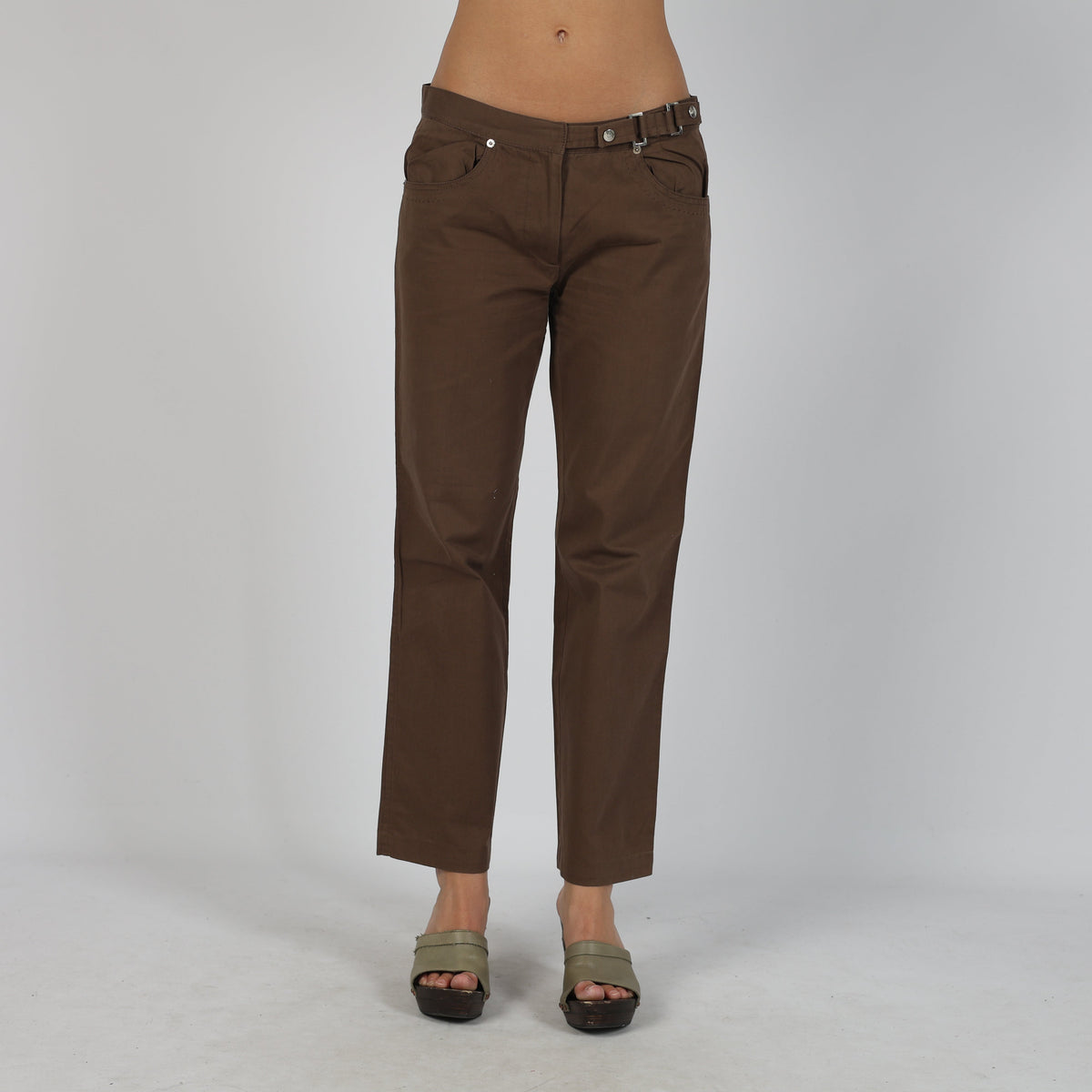 Brown Y2K Gianfranco Ferre Woven Trousers (S)