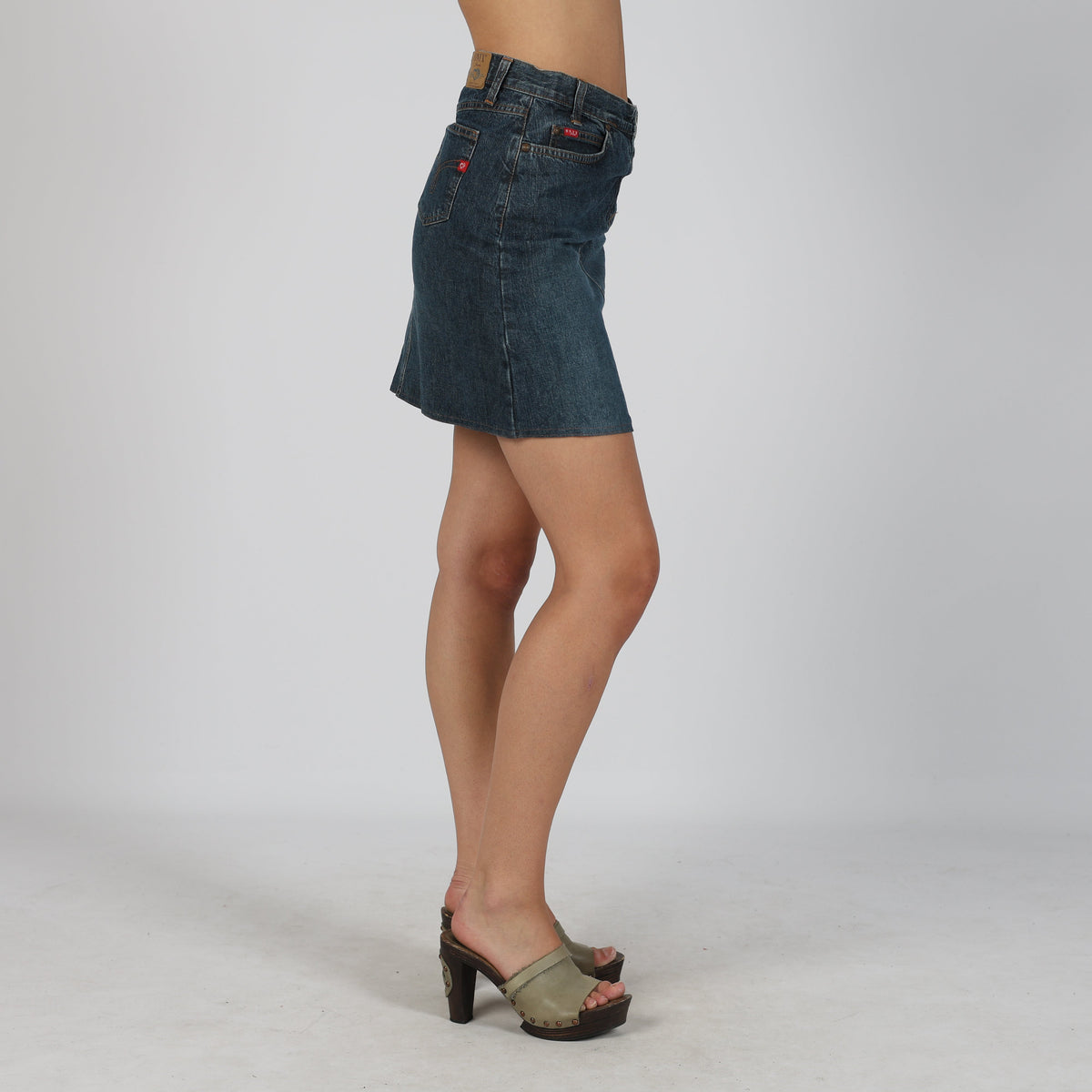 Blue Y2K Onyx Denim Mini Skirt (XS)