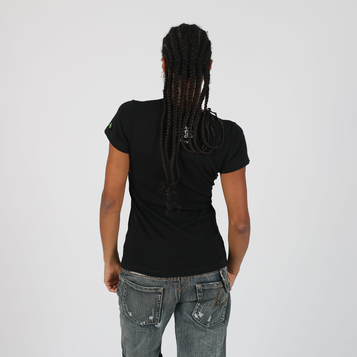 Black Y2K Señor Frog's Baby Tee Beach Love (S)