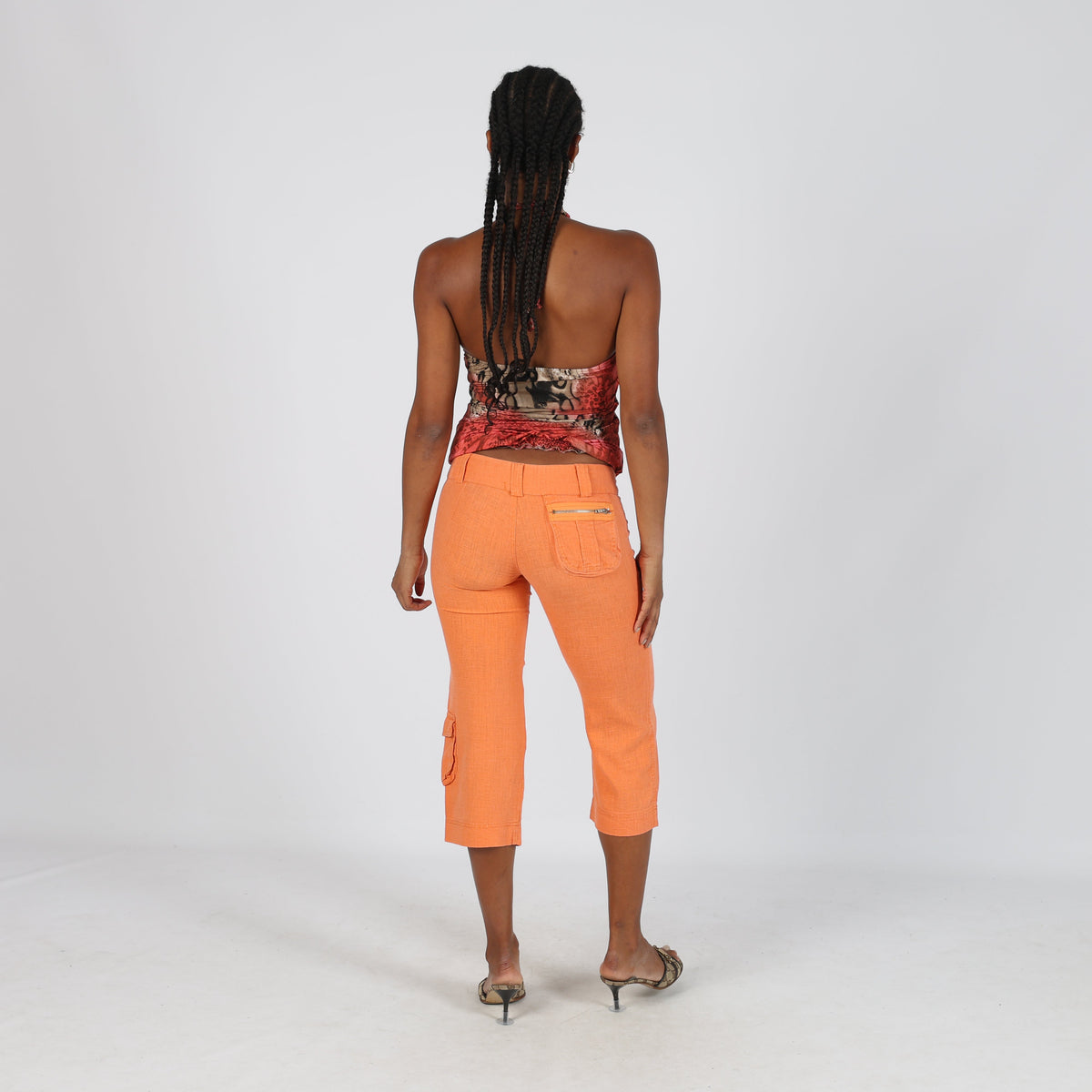 Orange Y2K Made in Italy Capri Trouser (XS)