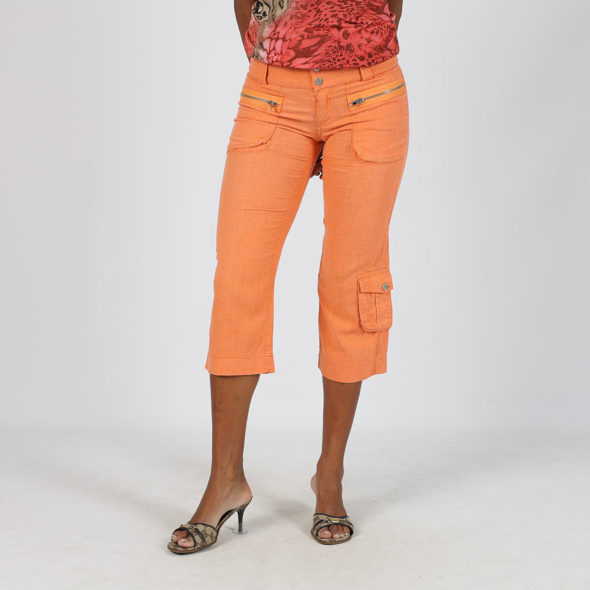 Orange Y2K Made in Italy Capri Trouser (XS)