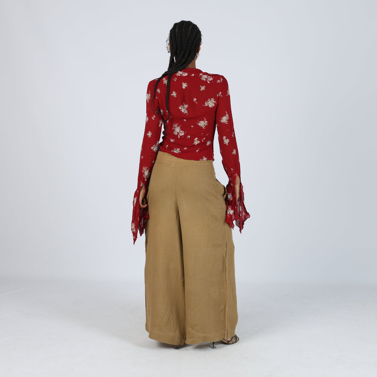 Brown Y2K Brigatti Woven Trousers (S)