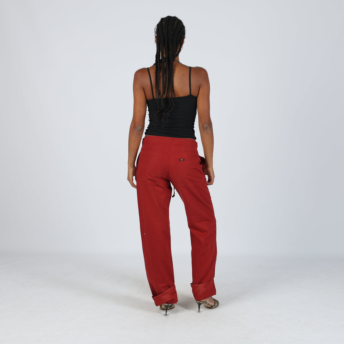 Orange Y2K Rifle Jeans Woven Trousers (S)