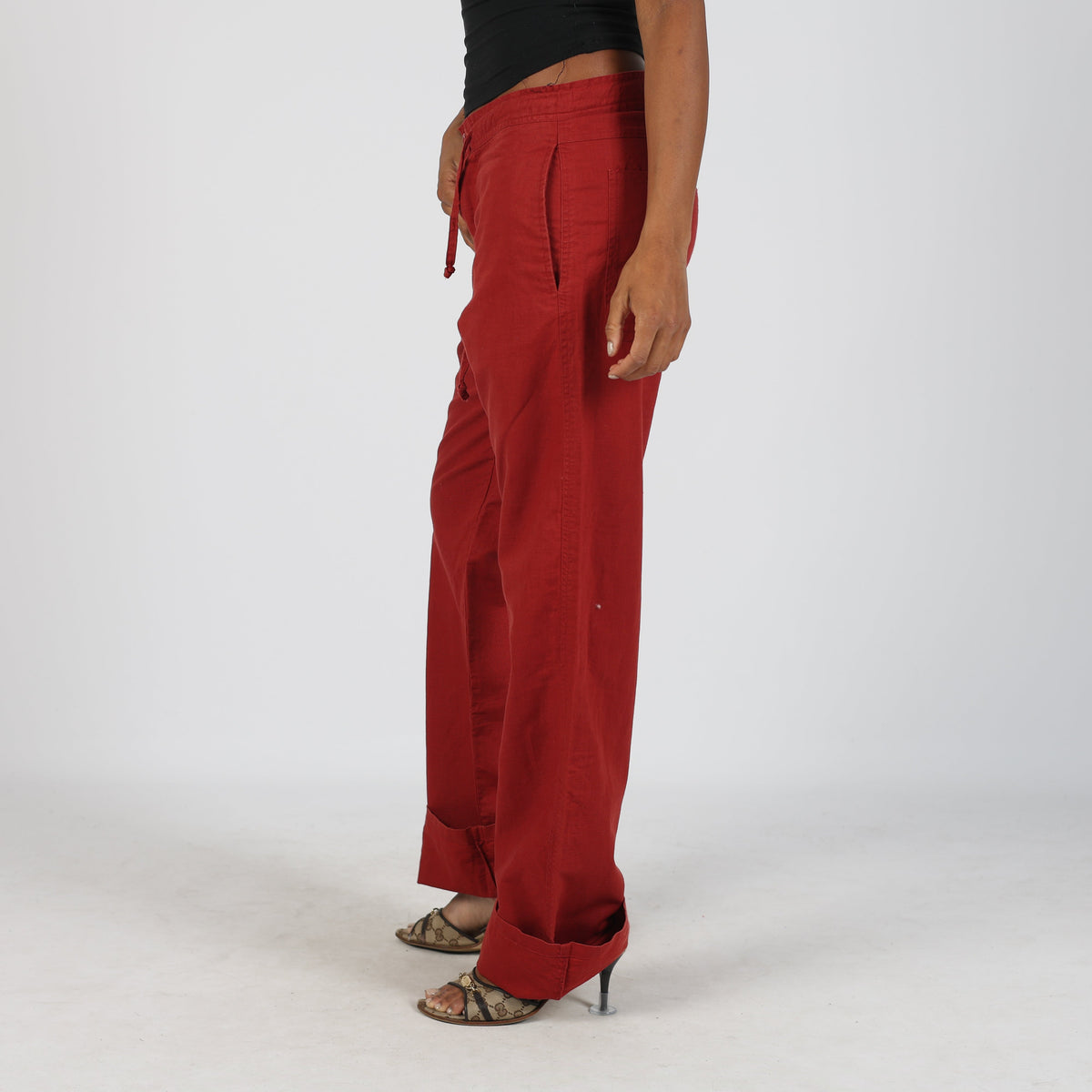 Orange Y2K Rifle Jeans Woven Trousers (S)